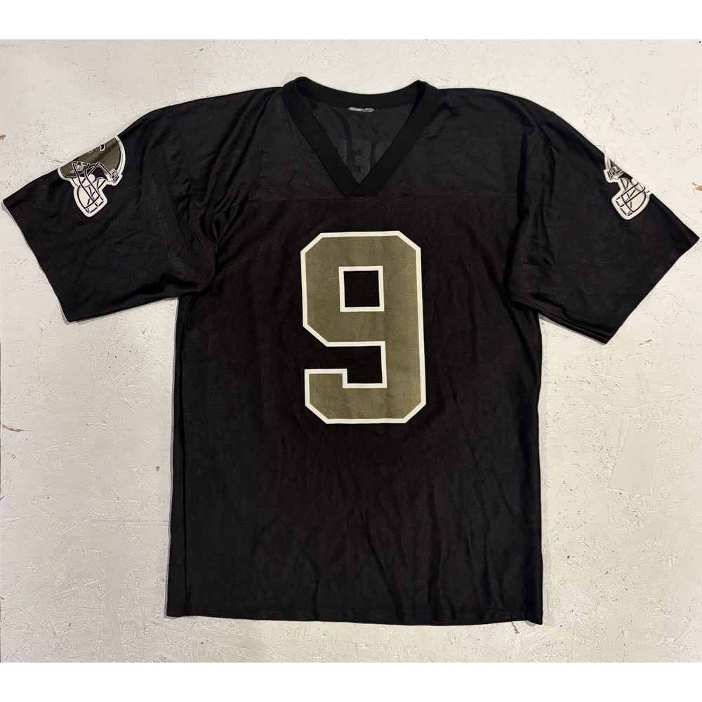 Drew Brees New Orleans Saints Jersey #9 Mens Medium Black Gold Football NFL